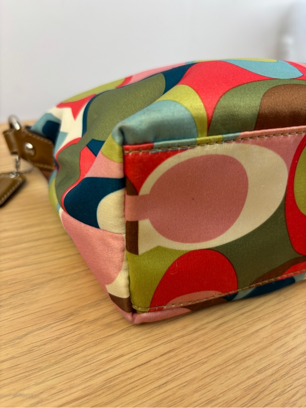 Vintage Coach Y2K Multicolor Scarf Print Mini Bag - Picture 9 of 12
